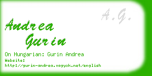 andrea gurin business card